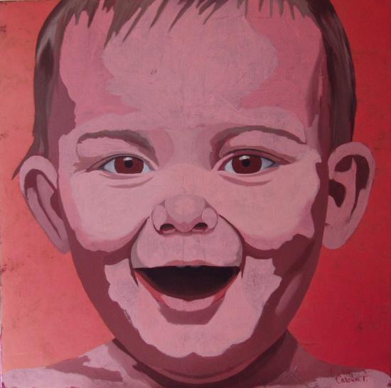 Bébé heureux, 100 x 100, collection privée