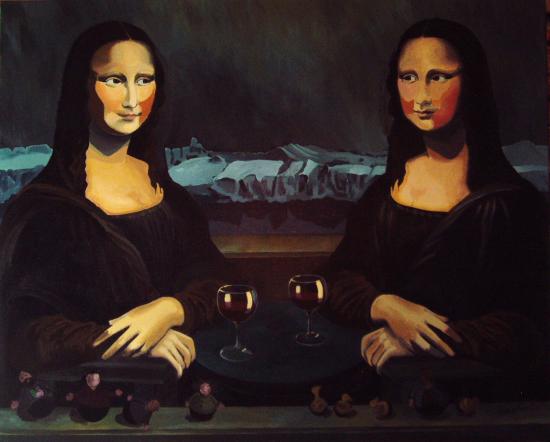 Mona Lisa voit double  100 x 81 collection privée